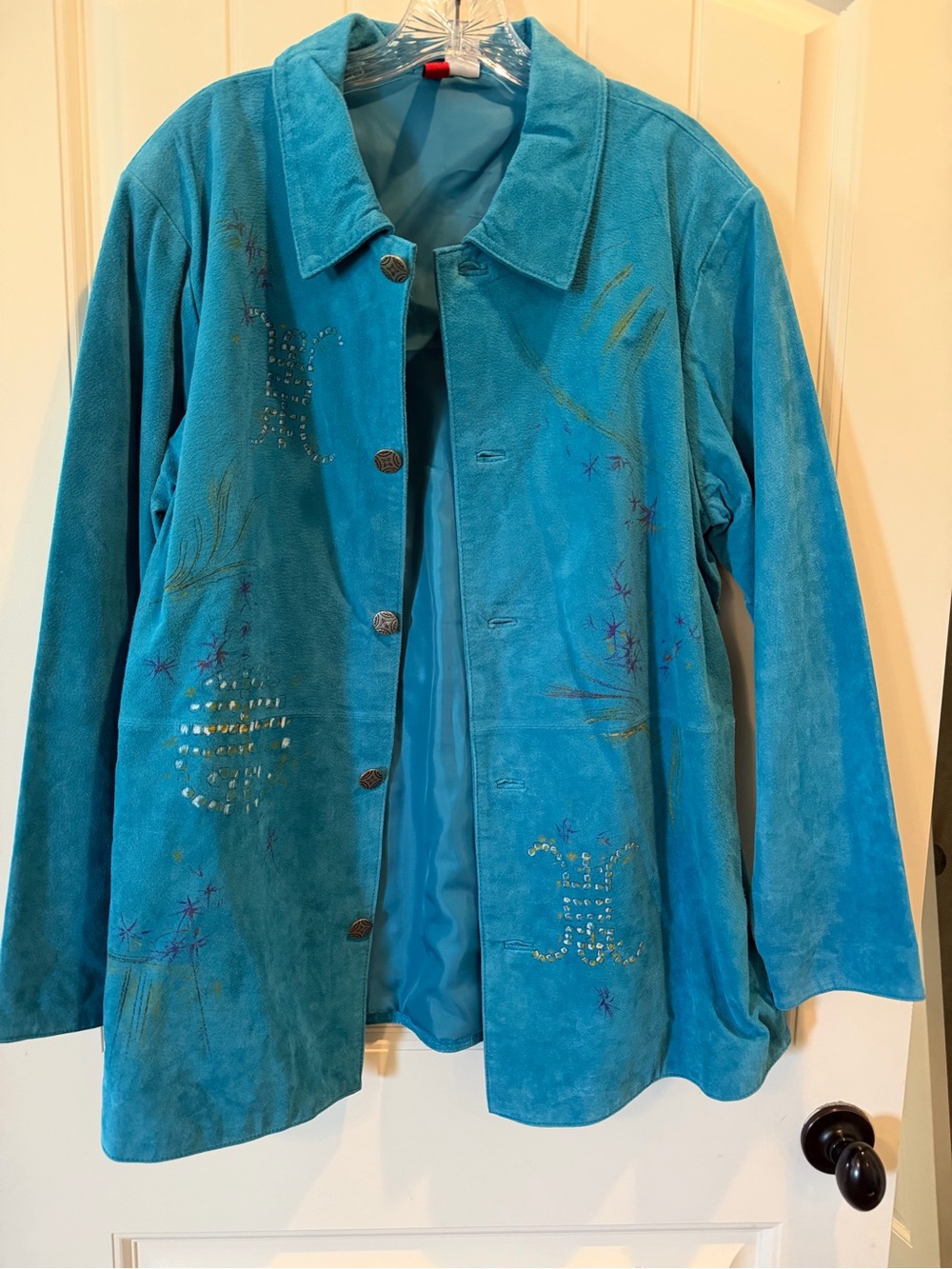 Look East Women’s Teal Suede Jacket